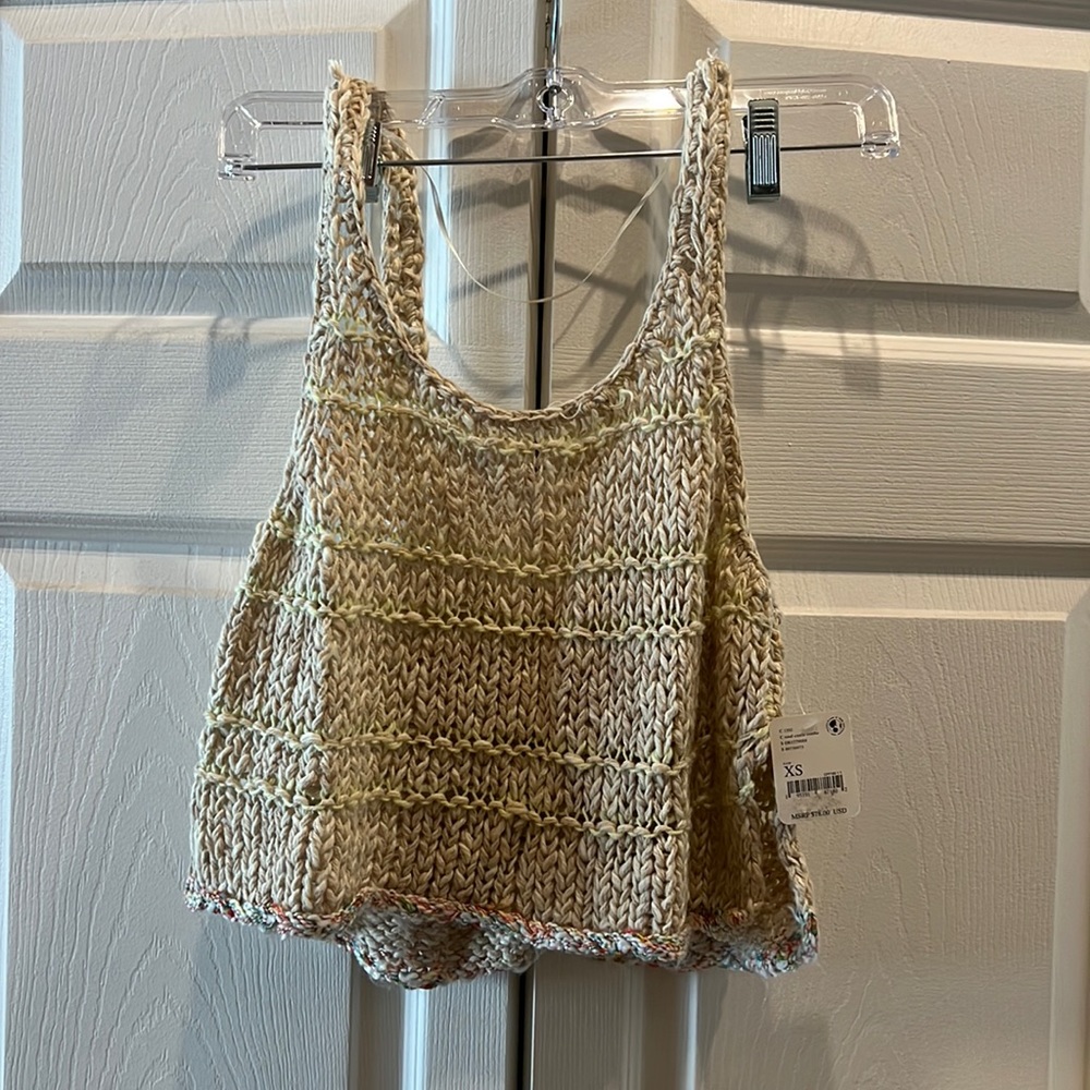 Crochet free people tank